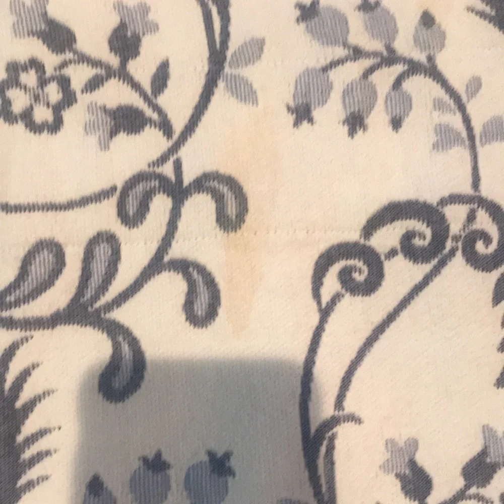 Valance/Curtain Bundle of 4 Blue and White Floral Scroll Valances/Toppers